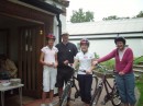 Group of local cyclists